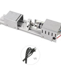 Badass Mini Lathe And Portable Rotary Tool For Woodworking Hobbyists With 7000 Rpm Speed Adjustment Rock Solid Aluminum Base side view.