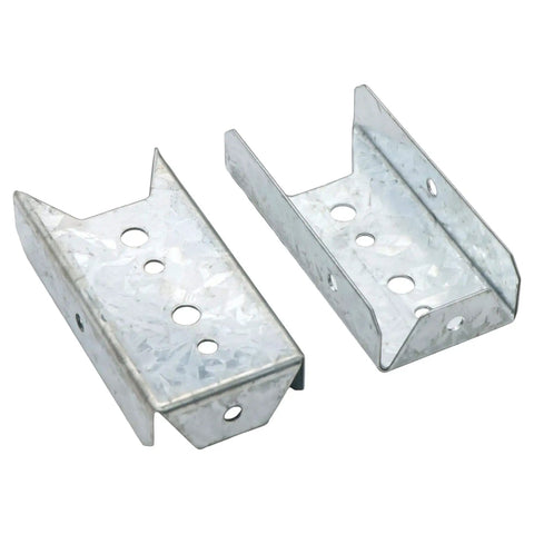 Eight Pack Galvanized Fence Brackets For 2x4 Wood Rails, Heavy Duty Fence Bracket Repair Kit, Hot Dip Galvanized Steel