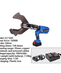 Gazogj 250Kn Rechargeable Hydraulic Cable Cutter With Ez-120c Motor For Copper And Aluminum Wires, Heavy Duty Armored Cable Shear Tool boosting efficiency with 120KN shear force.