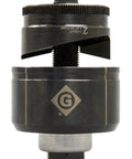 Slug Buster Knockout Set For Two Inch Conduit K2BB-2 with punch and die, knurled grip, laser markings, made in USA, front view.
