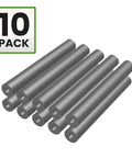 Kickass Heavy Duty One Inch Outside Diameter By Point Four Zero Inner Eight Inch Low Carbon Steel Tube Spacer Ten Pack Seamless Metal Rings shown in 10 pack arrangement.