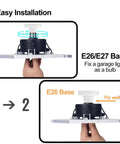 Installation of Ultra Bright 140W LED Garage Light With 3 Adjustable Panels 18500 Lumens 6000K Daylight E26 E27 Base