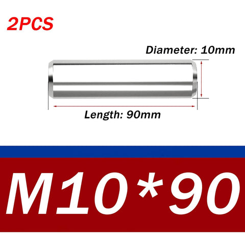 304 Stainless Steel Dowel Pins 5 Pack, Precision Ground Alignment Pins 10x90mm For CNC Machinery, side view details