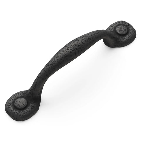 Solid Core Cabinet Pulls 10 Pack Black Iron Rustic Style Handles For Doors And Dresser Drawers 3 Inch Center To Center Built To Last Kitchen Cabinet Hardware Refined Rustic Collection single handle