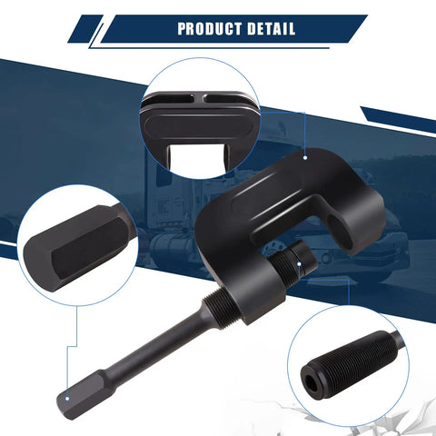 Heavy Duty Brake Anchor Pin Press For Commercial Semi Trucks, 10 Ton Capacity, showing C-frame and removable parts