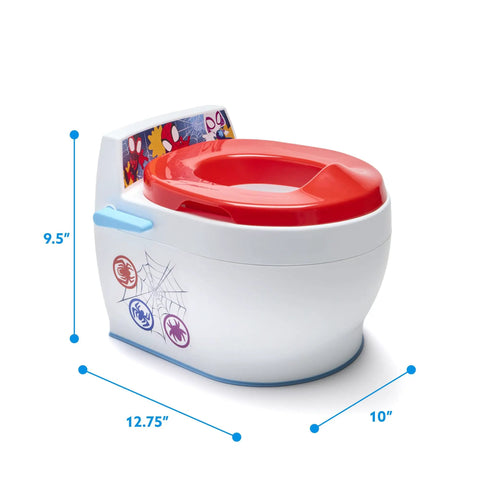 Spiderman 2 In 1 Toddler Potty Training Toilet With Removable Seat Attachment And Rewarding Flush Sounds Anti Splash Rim Non Slip Base Tot Approved Potty Training Setup For Little Ones