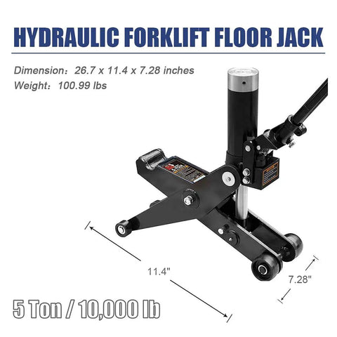 Heavy Duty Dual Mode Hydraulic Floor Jack Featuring Scissor And Post Lifts For Up To Five Ton Auto Maintenance Garage Workshop Jobs Built Tough As Nails And Shop Grade