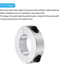 Double Split Aluminum Shaft Collar Set With Set Screw 25mm Or 1 Inch Bore showing front angle and screw details