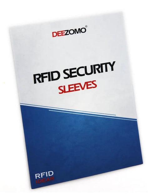 RFID Blocking Card Sleeves Set With Ten Pieces And Five Unique Designs For Identity Theft Protection On The Go Slim Side Load Travel Case Keeps Cards Safe And Easy To Access packaging