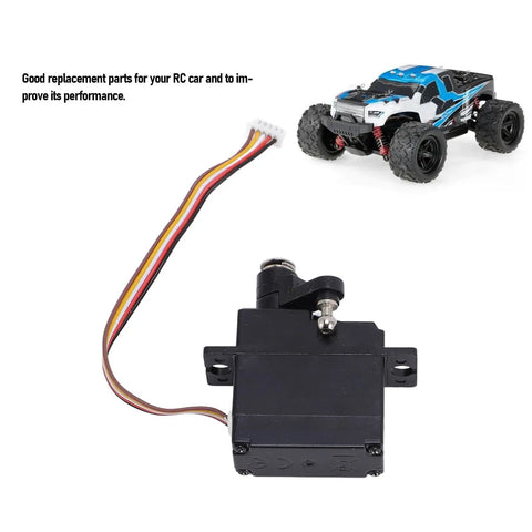 Premium Quality Five Wire RC Servo Motor Designed For 1 18 Scale Radio Controlled Cars features a black plastic housing and connector.