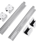 Stainless Steel Linear Guide Rail SBR16 600mm for CNC Machines and 3D Printers, Smooth Glide, No Play, Pro Grade Precision Motion System for Engraving, Automated Inspection, and Semiconductor Equipment, two rails and four bearing blocks