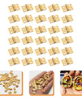 Mini Copper Box Hinges Set 30 Pcs For Wooden Jewelry Boxes Small Cabinets And DIY Projects 8x10mm Micro Hinges visible