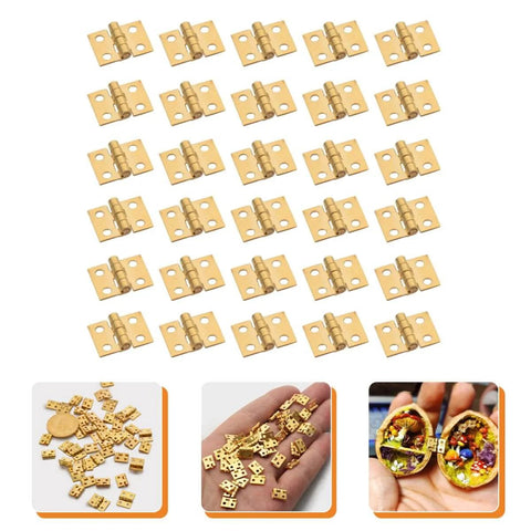 Small Copper Box Hinges 8x10mm Set Of 30 For DIY Wooden Jewelry Boxes And Cabinets Durable Rust Resistant Hardware Built To Last By Cabilock