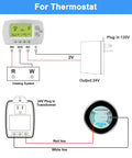 Plug In 24 Volt Transformer 40 VA With Auto Resetting PTC Fuse For Ring Doorbell And Thermostats Compatible With Nest Ecobee Sensi And Honeywell 24V Adapter No Screw Holes wiring diagram for thermostat