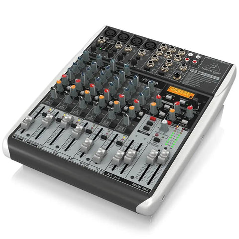 Xenyx QX1204USB Premium 12 Input 2 By 2 Bus Analog Mixer with Ultra Low Noise Mic Preamps and Studio Grade Compressors overview