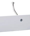 Back view of Wall Mounted Coat Rack With Wood Base And Five Double Metal Hooks For Entryway Or Bedroom, Space Saver Storage