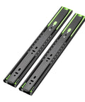 Beefy 12 Inch Drawer Buffer Slide Rail With Hydraulic Damping 45 Drawer Three Section Wardrobe Cabinet Door Track Set Of 2 In Black And Gray Cushioned