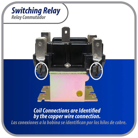90 341 110 To 120V AC DPDT Plug N Play General Purpose Switching Relay close-up with coil connections highlighted.