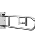 30 Inch Stainless Steel Flip Up Grab Bar With Toilet Paper Holder For Bathroom Safety And Elder Care, space saving design