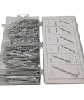 555 Piece Zinc Plated Cotter Pin Assortment Kit With R Clips Hair Pins For Automotive Repair Tractor Accessories And Small Engine Maintenance Heavy Duty Fasteners Set Durable Must Have Gear For Quick Fixes clear case