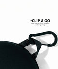 Semi Hard EVA Mask Case For Snorkeling And Scuba Gear With Crush Resistant Front Shell And Flexible Back, carabiner clip detail