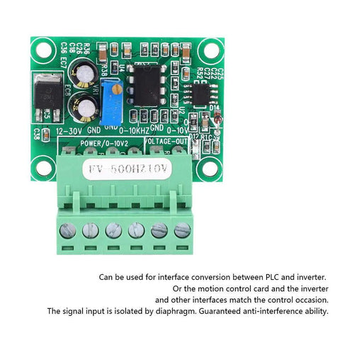 0 To 500 Hz To 0 To 10 V Frequency To Analog Converter Module For PLCs And Motion Controllers, top view display