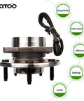 Beefed Up Front Wheel Hub Assembly For Ford F150 1997 1998 1999 2000 4WD With ABS Sensor 5 Lug 515010 New Front Hub Bearing 2 Pack