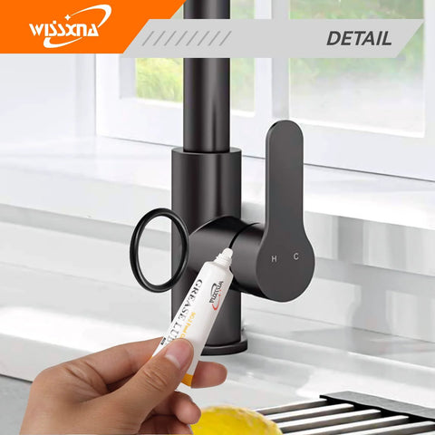 Applying Food Grade Silicone Grease For Sanitary Machines And Food Processing Equipment Prevents Valves And O Rings From Sticking Pro Grade Lube Wissxna Dual Tube 20 Gram Pack to faucet handle