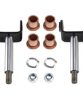 Complete Front End King Pin Kit For Club Car Precedent Golf Cart 2003.5 And Up Gas Or Electric Replacement Includes 2 King Pin Assemblies 4 Brzone Flanged Bushings 2 Wave Washers 2 Lock Nuts