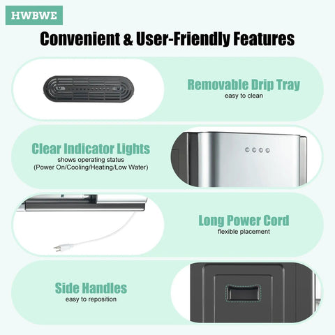 Bottom Loading Water Cooler Dispenser With No Heavy Lifting Three Temperature Settings For 5 Gallon Bottles features diagram