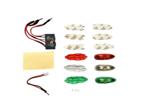 Crazy Light V3 Waterproof LED Light Kit For RC Planes Seaplanes Jets And Quadcopters with 3 colored LED covers and wires