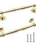 10 Pack Polished Gold Cabinet Pulls 5 Inch Center To Center Holes 128mm Zinc Alloy Polished Brass Drawer Dresser Handles