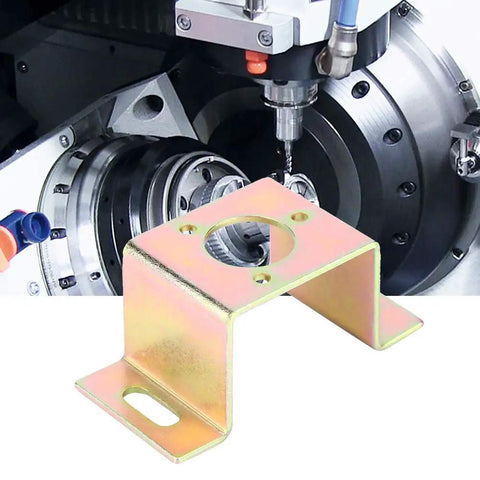 Encoder Mounting Bracket 38mm Iron Galvanized U Type Holder in industrial machine setting