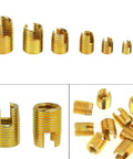 Awesome 50pc Slotted Self Tapping Thread Repair Kit With Carbon Steel M3 To M12 Screws For Automotive And Home DIY Fixes You Gonna Love, gold inserts
