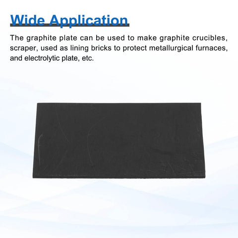 Rectangle Graphite Block Ingot For Melting And Electrolysis, black graphite sheet for crucibles and electrolysis, 50x30x1mm