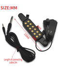 Soundhole Magnetic Pickup With Volume And Tone Controls For Acoustic Guitars, 12 Hole Transducer Kit with amp cable shown