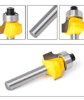 Heavy Duty Roundover Edging Router Bit Set With Quarter Inch Shank and Eighth Radius Round Nose for accurate edge shaping.
