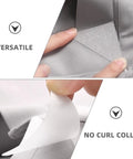 Never Let A Limp Collar Ruin Vibe As You Rock This 240 Pack Of Adhesive Pvc Shirt Stays showing adhesive stays on a shirt collar.