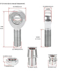 Heavy Duty Heim Joint Rod End Kit 2 Pack features precision alloy components for smooth linkage in tight angles.