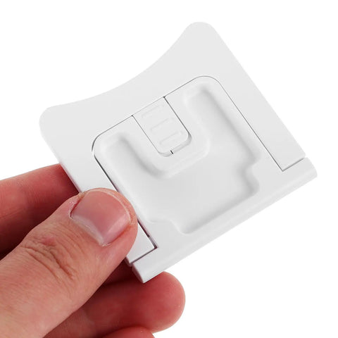 Close-up of 2 Pack Safety Locks for Cabinets and Drawers, Durable Plastic Cabinet Locks with Easy Slide Design