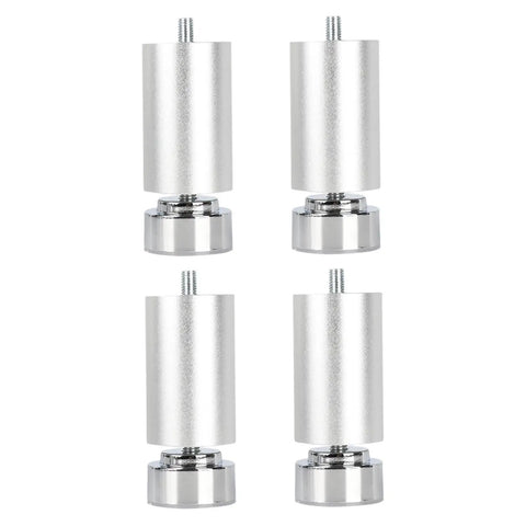 Four Pack Adjustable Furniture Support Legs for Tables, Beds, Cabinets, and Sofas, 20cm Tall, 0 to 8mm Height Adjustment, 10mm Threaded Holes