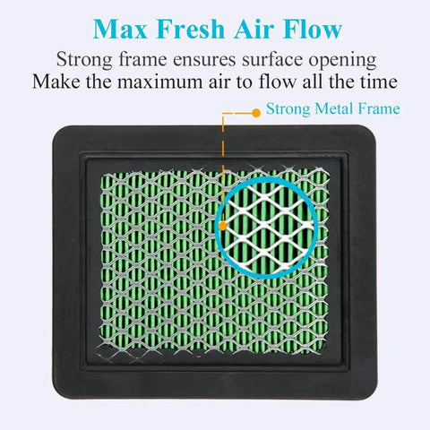 Close-up of 2 Pack Premium Lawn Mower Air Filter for Honda GCV160 GCV190 and Husqvarna 7021P showing strong metal frame and filter mesh.
