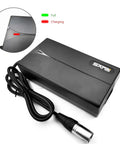 54V Smart Charger For 48V Li-Ion E-Bike And E-Scooter Battery - 2A, 120V AC Input, OVP OCP SCP Protections, UL Listed, shown with cable