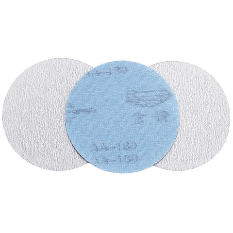 Top Notch 9 Inch Sanding Discs 100 Pack Wet Dry Alumina Paper 60 To 1000 Grit Set showing 3 discs in different grits.