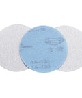 Close-up of 5 inch wet dry sanding discs in assorted grits from 60 to 1000, part of the 100 Piece Set for polishing and grinding.