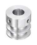 V Type Double Groove Aluminum Pulley With 14mm Bore And 30mm Outer Diameter For Motor Shaft And Drill Press Fits 6mm PU Round Belts Durable Aluminum Alloy