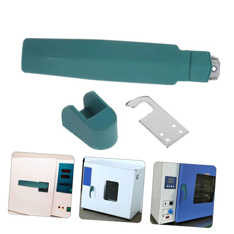 Heavy Duty Commercial Kitchen Oven Handle Replacement in green plastic, includes replacement parts for oven doors and vacuum chambers.