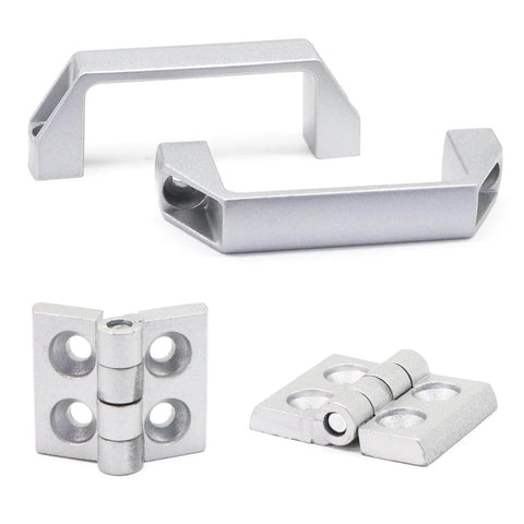 1010 Aluminum Profile Hinges And Door Handles Kit For 1 Inch By 1 Inch Extrusion 10 Series Pivot Hinges With Nut Includes Four 1010 Hinges