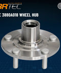Front Wheel Hub Assembly Pair for Mitsubishi Lancer 2008-2017, Outlander 2007-2019, Outlander Sport 2011-2019, and Outlander PHEV 2018-2019 - 5 Lug Front Left and Right, OE 3380A018 930005 showing metal construction and bolts.