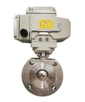 2 Inch 12V Electric V Type Modulation Ball Valve For Industrial Irrigation And Water Flow Control System Durable Heavy Duty Automation Valve Easy Install, stainless steel flange